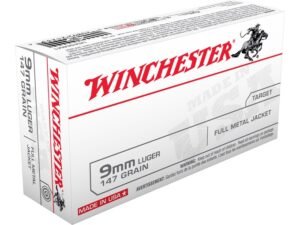 Winchester White Box 9mm Luger 147 grain FMJ ammunition