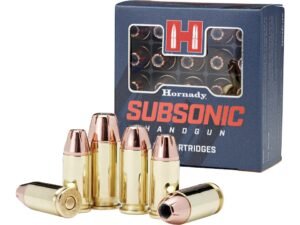 Hornady Subsonic 9mm Luger 147 grain XTP hollow point ammunition